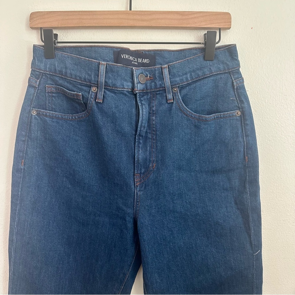 Veronica Beard Alenah Slim Straight Blue Denim Jeans Cotton Womens size 29 NWOT - Picture 2 of 12